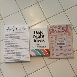 Date Night Ideas Scratch Off Cards dirty minds cowgirl bingo girls bundle set